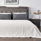 BEDELITE Fleece Blanket Queen Size – 3D Ribbed Jacquard Soft and Warm - Image 2