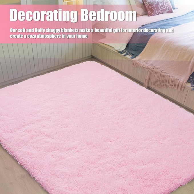 Shag Area Rug for Bedroom 5x8, Soft Fuzzy Rug Non-Shedding Indoor Plush Carpet - Image 6