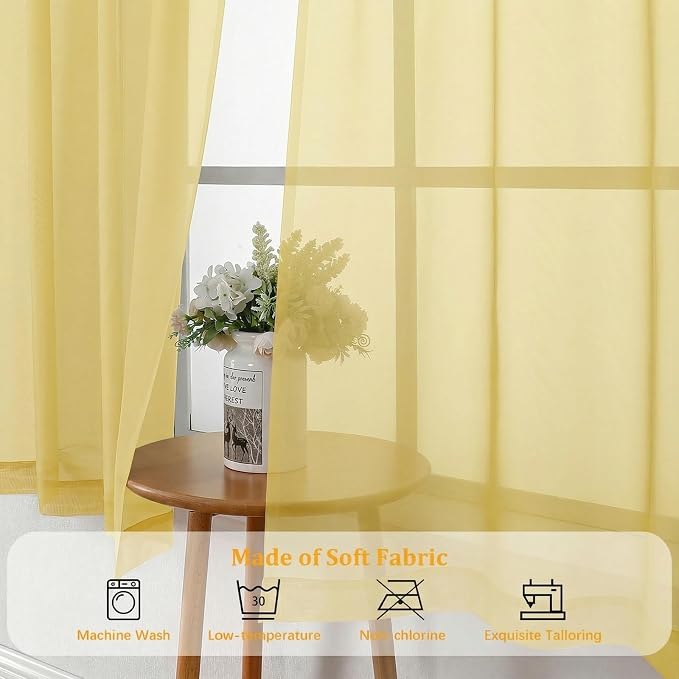 Gwine Sheer Curtains 72 Inch Length - Image 8