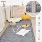 Couch Cover for Dogs Washable, Fuzzy Pet Couch Covers for 3 Cushion Sofa Pet - Image 3