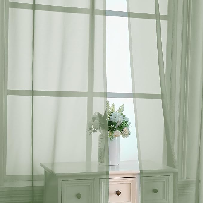 OVZME 2 Pieces Bedroom Curtains 96" Length - Image 3