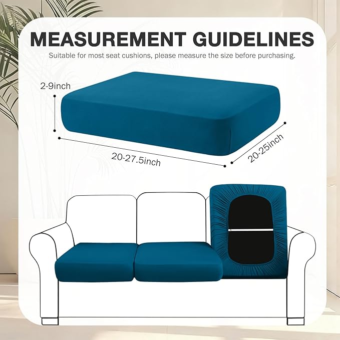 hyha 14Pcs Patio Cushion Covers, Stretch Outdoor Couch Cushion Covers, Washable - Image 2