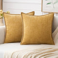 MIULEE Pack of 2 Couch Throw Pillow Covers 20x20 Inch Gold Farmhouse Decorative by MIULEE