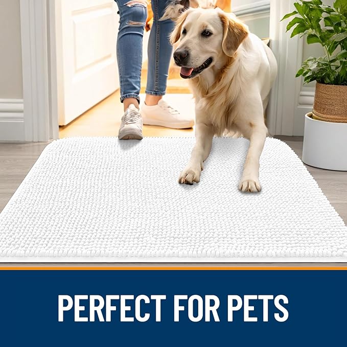 OLANLY Dog Door Mat for Muddy Paws 40x24, Absorbs Moisture and Dirt, Absorbent - Image 6