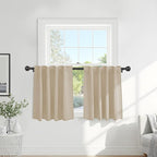 PONY DANCE Beige Blackout Curtains by PONYDANCE