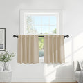 PONY DANCE Short Curtains Half Window Curtains, Kitchen & Bathroom, Width 29 x by PONYDANCE