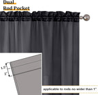 Aiyufeng Black Sheer Curtains 90 Inches Long, Light Filtering Rod Pocket Solid - Image 3