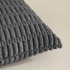 Fancy Homi 4 Packs Dark Grey Decorative Throw Pillow Covers 18x18 Inch - Image 4
