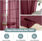 Extra Wide Sheer Curtains for Windows 108 inches Long, Lightweight Light - Image 4