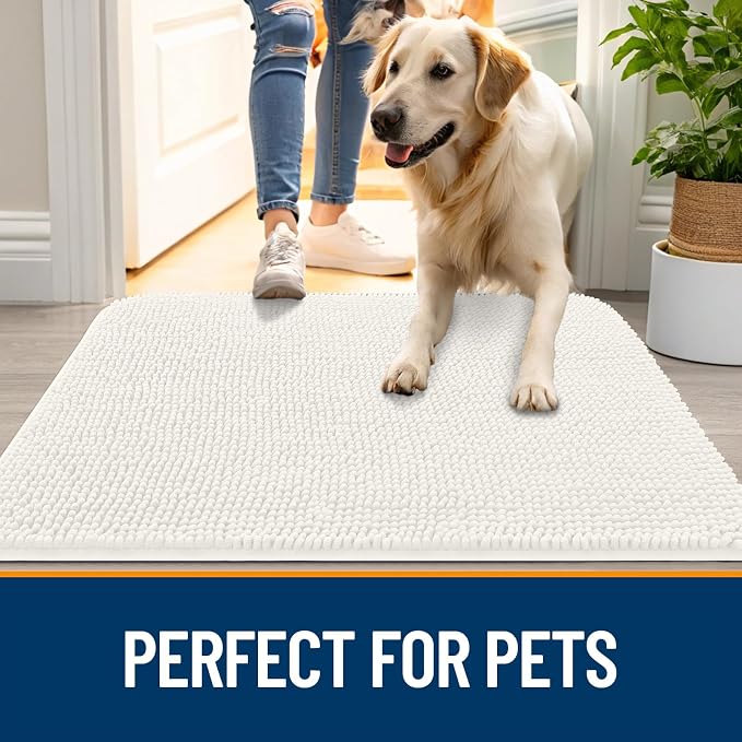 OLANLY Dog Door Mat for Muddy Paws 24x16, Absorbs Moisture and Dirt, Absorbent - Image 6