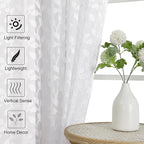 Chyhomenyc White Sheer Curtains 84 Inch Length 2 Panels Set, Light Filtering - Image 7