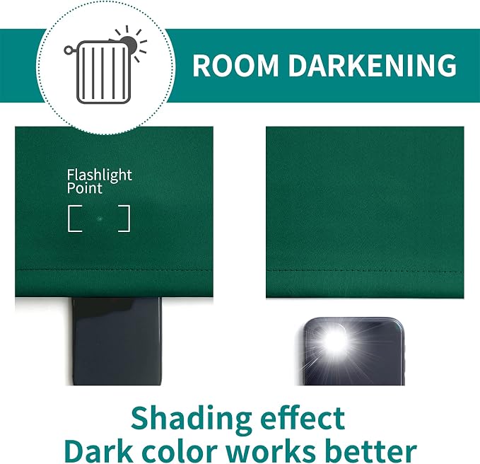 BGment Green Blackout Curtains 96 Inches Long, Grommet Thermal Insulated Room - Image 5
