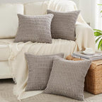 Fancy Homi 4 Packs Grey Decorative Throw Pillow Covers 22x22 Inch by Fancy+Homi