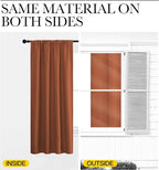 NICETOWN Blackout Curtains for Bedroom, Burnt Orange, 1 Pair, 70 by 63-inch - Image 5