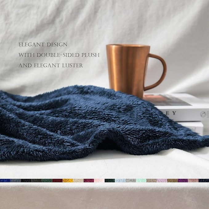 Exclusivo Mezcla Plush Fuzzy Fleece Bed Blanket Queen Size, Super Soft - Image 6