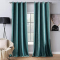 MIULEE 2 Panels Blackout Velvet Curtains Solid Soft Grommet Teal Curtains by MIULEE