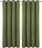 LEMOMO Blackout Curtains 66 x 95 inch/Olive Green Curtains Set of 2 - Image 2