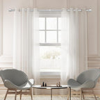 Hradecti Silver Curtain Rod 30-144 inch 2 Pack, Fit 30 to 142, 66 to 120 inch - Image 5