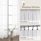 Chyhomenyc White Sheer Curtains 84 Inch Length 2 Panels Set, Light Filtering - Image 6