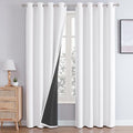 ChrisDowa White 100% Blackout Curtains by ChrisDowa
