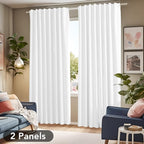 Deconovo Total Blackout Curtains 2 Panels W70 x L108— 100% Blackout, Thermal - Image 2