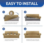 KEKUOU Stretch Single Sofa Slipcover 1 Piece Couch Sofa Cover Furniture - Image 4