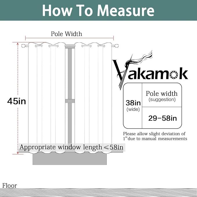 Yakamok Room Darking Curtains for Bedroom, Light Blocking Drapes Room Darkening - Image 7