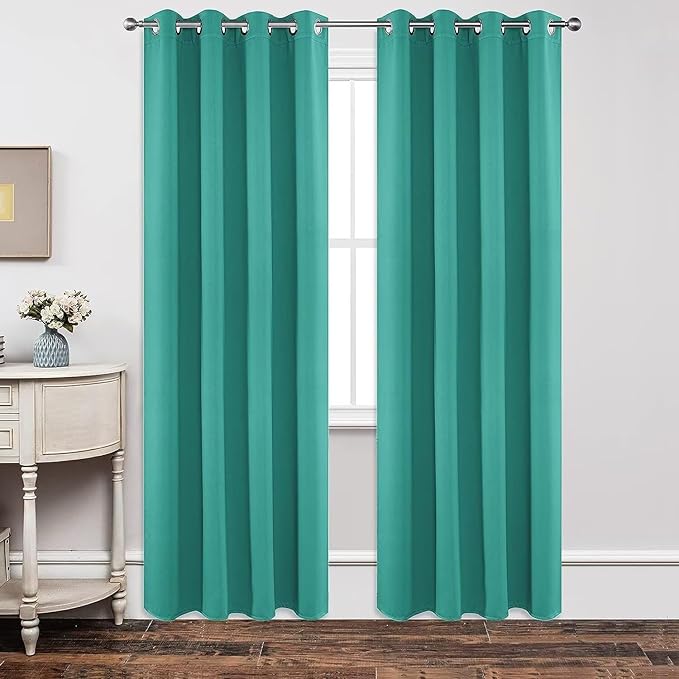 Joydeco Blackout Curtains 72 Inch Length 2 Panels Set, Thermal Insulated Long by JOYDECO