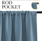 NICETOWN 2 Panels Blackout Curtains, Rod Pocket Thermal Insulated Curtains - Image 2