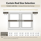 IFELS Heavy Duty Curtain Rods for Windows 72 to 144 Inch, 1 Inch Gold Curtain - Image 5