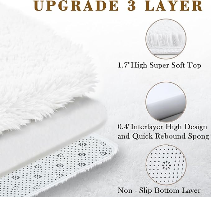 Small Rugs for Bedroom 2x3 Fluffy, Soft Fuzzy Area Rug for Living Room Dorm - Image 4