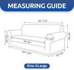 KEKUOU Stretch Oversized Sofa Slipcover 1 Piece Couch Sofa Cover Furniture - Image 7
