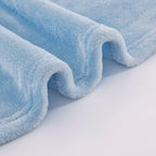 JIAHANNHA Flannel Fleece Ice Blue Blanket Throw Size, Light Blue Throw Blanket - Image 4