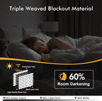 MIULEE Cream Blackout Curtains for Bedroom Living Room 72 Inches Long 2 Panels - Image 2