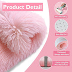 8x10 Fluffy Area Rugs for Living Room, Shag Area Rug for Bedroom, Soft Pink - Image 3