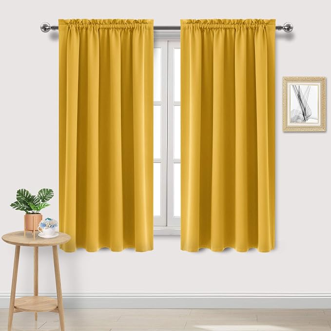 DWCN Blackout Curtains Room Darkening Thermal Insulated Bedroom Curtains Window by DWCN