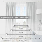 Thestoa Nickel Curtain Rods for Windows 30-62 Inch, 5/8" Stainless Steel Small - Image 5