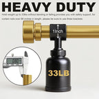 Lootkell Gold Curtain Rods for Windows 72 to 144 Adjustable Modern Curtain Rod - Image 5