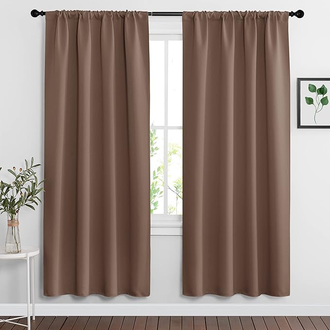 RYB HOME Blackout Curtains for Bedroom Living Room 72 inches Long, Thermal by RYBHOME