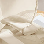 MIULEE Butter Cream Sheer Curtains 90 Inches Long, 4 Panels Set, Rod Pocket - Image 7