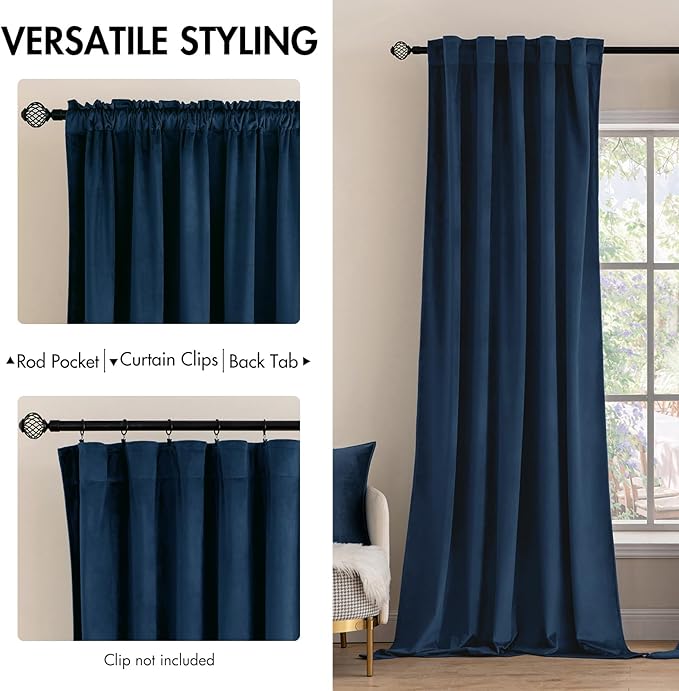 MIULEE Velvet Curtains 90 inches - Image 2