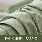 MIULEE Linen Texture Curtains for Bedroom Solid 100% Blackout Thermal Insulated - Image 5