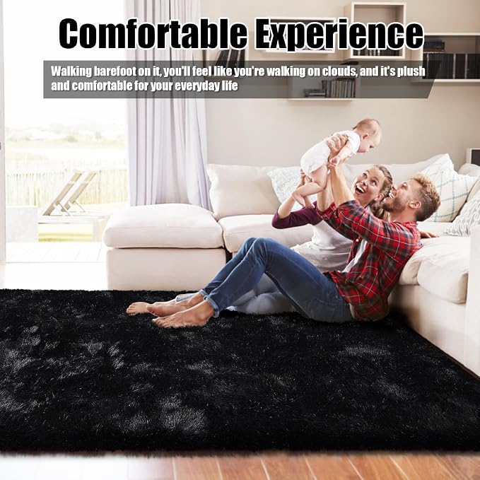 Shag Area Rug for Bedroom 5x8, Soft Fuzzy Rug Non-Shedding Indoor Plush Carpet - Image 5