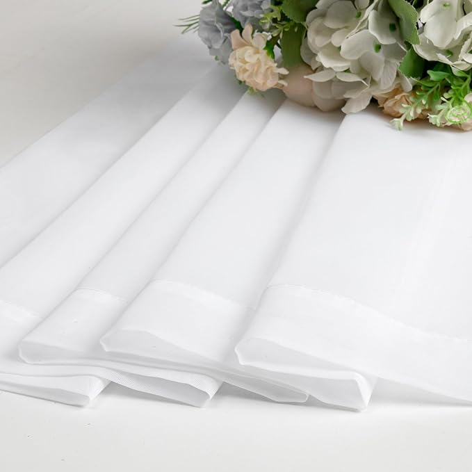Aiyufeng White Sheer Curtains for Living Room 45 inch Length 2 Panels Set - Image 8