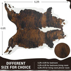 AROGAN Western Decor Faux Fur Cowhide Rug, 4.6x5.2 Feet Premium Animal Skin Cow - Image 2