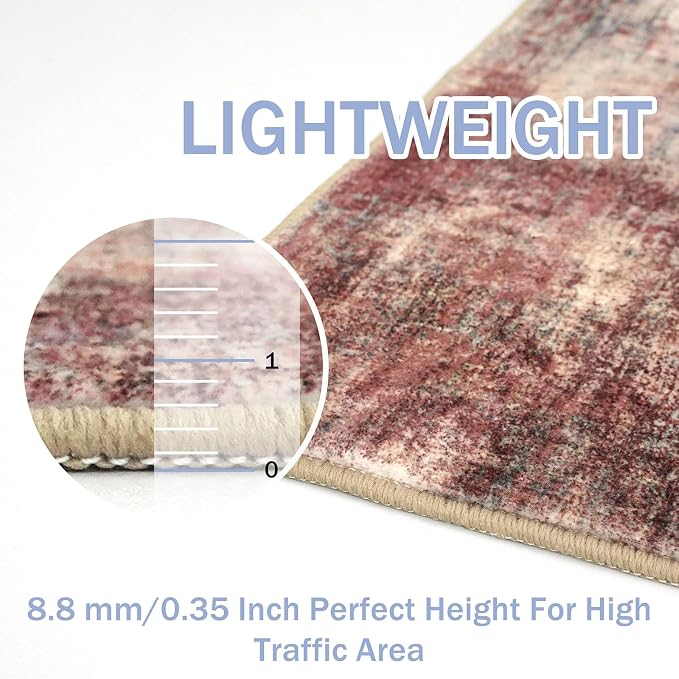 IOHOUZE Round Area Rug 5 Ft Circle Entryway Rugs Round Washable Door Mat Indoor - Image 5