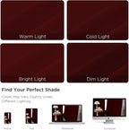 CUCRAF Burgundy Red Blackout Curtains 72 inch Length 2 Panels Set, Rod Pocket - Image 4