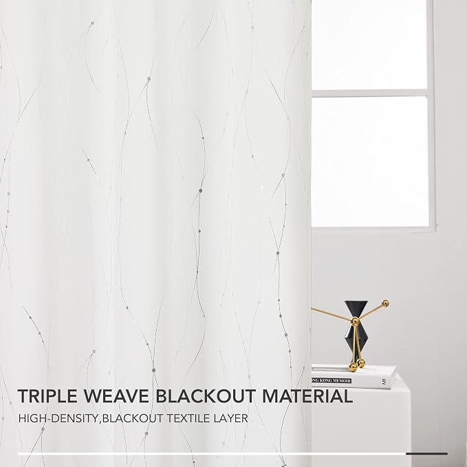 Deconovo White Curtains, Room Darkening Curtain, Thermal Insulated Soundproof - Image 7