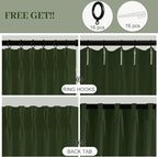 IVAPUPU 96 Inch Linen Curtains for Living Room, Pinch Pleated Semi Sheer - Image 3