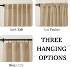 RYB HOME Linen Sheer Curtains for Living Room Bedroom, Back Tab 108 inches - Image 2